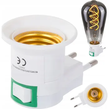 ADAPTÉR PŘECHODKA NA ŽÁROVKU S VYPÍNAČEM 230V E27