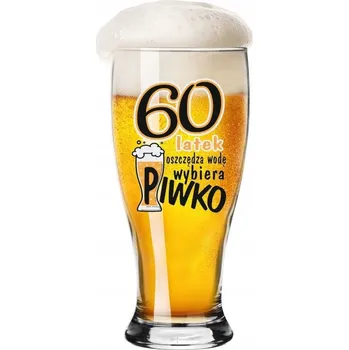 Sklenice Dárek na 60 Urodziny pro chlapa sklenice na pivo - Pivní Sklenice Pokal