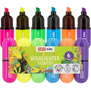 Zvýrazňovač Zvýrazňovač Flash Mini 6 barev s vůní EASY