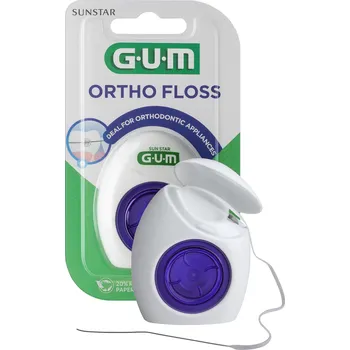 Zubní nit GUM Ortho Floss zubní nit pro čištění rovnátek, 50 ks