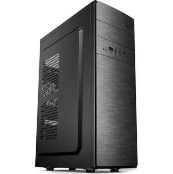 CRONO skříň Middle Tower D183A/ bez zdroje/ bez ventilátorů/ 2x USB 1.1/ černý