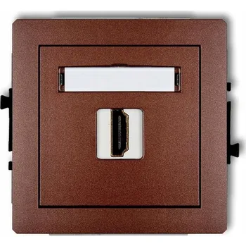 Elektrická zásuvka Anténní zásuvka nástěnná Karlik hnědá