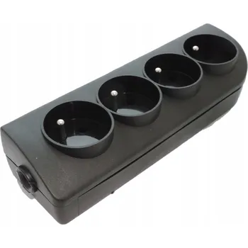 Prodlužovací kabel Prodlužovací přívod se 4 zásuvkami a uzemněním 16A černý Elgotech GN-40-2