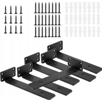 police 6x Silné skryté konzole police L podpěra pro nástěnnou polici, 20 cm (8")