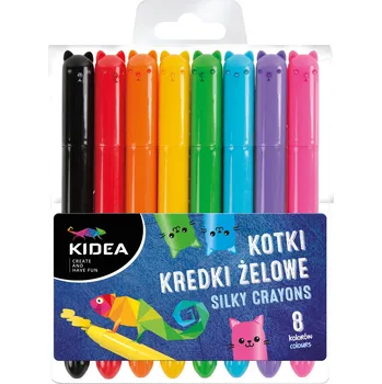 Kresba Gelové Pastelky Kitty, 8 barev, KIDEA