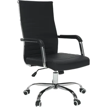 Tempo Kondela Kancelářské křeslo, ekokůže / kov, černá / chrom, FARAN