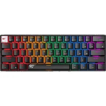 Klávesnice Havit KB903L drátová mechanická / herní RGB klávesnice (černá)
