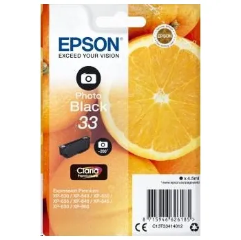 Tiskárna EPSON ink čer Singlepack "Pomeranč" Photo Black 33 Claria Premium Ink