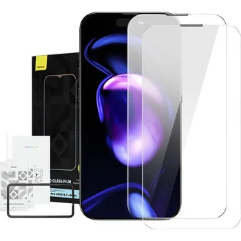 Baseus Crystal Tvrzené sklo odolné proti prachu 0,3 mm pro iPhone 14 Pro Max (2 ks)