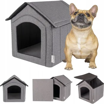 Pelíšek pro psa Petsona PET-BD-Z/01 šedá L Pelíšek domeček pěnová BOUDA pro PSA