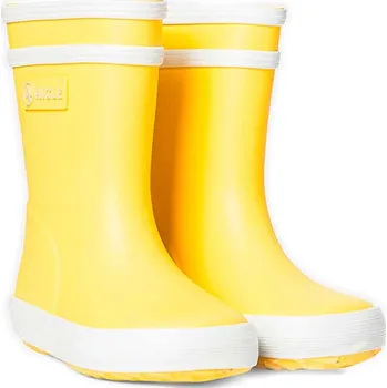 Dívčí holínky AIGLE DĚTSKÉ HOLÍNKY NA ZOUVÁNÍ ŽLUTÉ VYSOKÉ VELIKOST 19