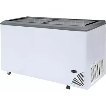 Mraznička 46148 Pultová mraznička prosklené rovné víko Byfal ARO 601/2 Grey Edge