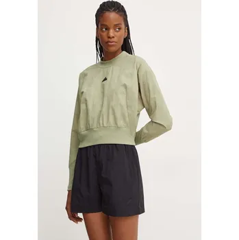 Dámská mikina Mikina adidas ZNE dámská, zelená barva, hladká, IW7756 70X, vel. S