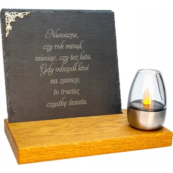 Svíčka SOLÁRNÍ HŘBITOVNÍ SVÍČKA LED SOŠKA NA HŘBITOV HROB VELKÁ DUBOVÁ