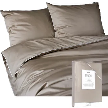 Povlečení SADA POVLEČENÍ Z BAVLNĚNÉHO SATÉNU PURE COLLECTION S LEMEM 160 x 200 cm + 2x 70 x 80 cm