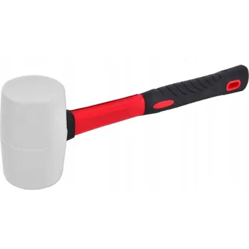 Kladivo Bílá gumová palička s fiberglassovou rukojetí, 90 mm