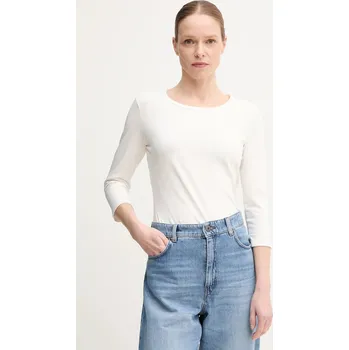 Pánské tričko Tričko s dlouhým rukávem Weekend Max Mara bílá barva, 2515971021600 00X, vel. XL