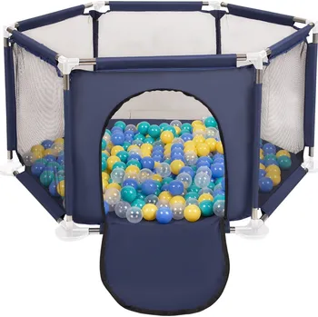 Dětská ohrádka Ohrádka Selonis HRACÍ OHRÁDKA KOSTKA S MÍČKY 64 x 63 cm