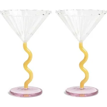 Sklenice Sada sklenic na víno &k amsterdam Coupe Curve Caramel 2-pack 352.04 vícebarevná MLC