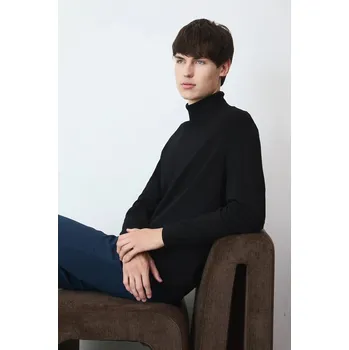 Pánský svetr Svetr Medicine pánský, černá barva, s golfem RW24.SWM051 99X, vel. XXL