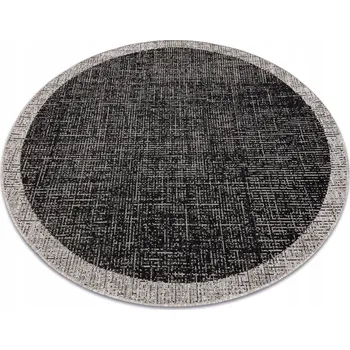 Koberec KOBEREC PLOCHÝ TKANÝ JUTA kulatý 160 cm RÁMEČEK #DEV1175
