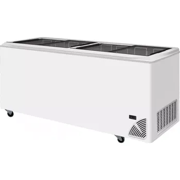 Mraznička 46145 Pultová mraznička prosklené rovné víko Byfal ARO 701/2 Grey Edge