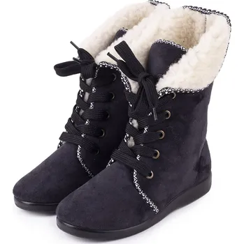 Dámské válenky Vlnka Dámské válenky na zavazování s ovčí vlnou černá velikost obuv dospělí 37