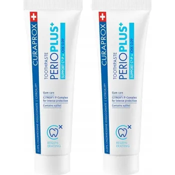 zubní pasta 2x Zubní pasta Curaprox Perio Plus Support s 0,09% CHX a CITROX 75 Ml