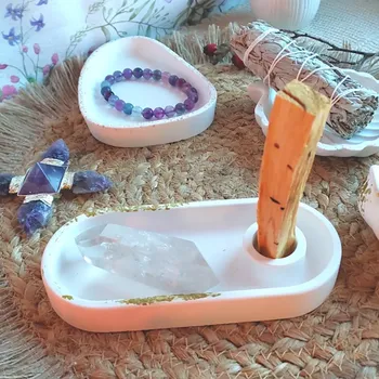 Vonná tyčinka Stojan na dřívko Palo Santo Zlatý ovál