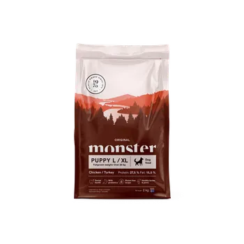 Krmivo pro psa Monster Psí granule pro štěňata velkých plemen – z krůty a kuřete Hmotnost: 2 kg