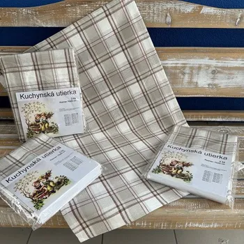 Utěrka Texicop s.r.o. Bavlněná utěrka kostka béžová 3ks