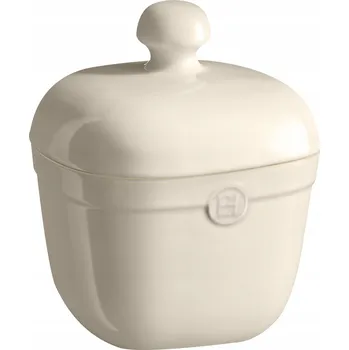 Dóza na potraviny Emile Henry Keramická Nádoba - Zavařovací Sklenice s Víkem na Sušenky / Béžová