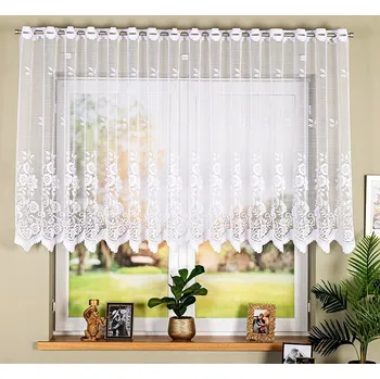 Obraz Vzor 44330 žakárová záclona výška 120 cm, barva bílá (z role) VZORU