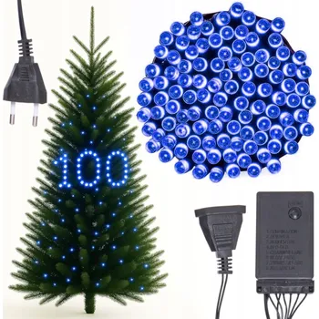 Vánoční dekorace VÁNOČNÍ OSVĚTLENÍ NA STROMEČEK SILNÉ 100 LED MODRÉ