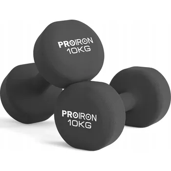 Železné činky s pevnou váhou Proiron 2x 10 kg