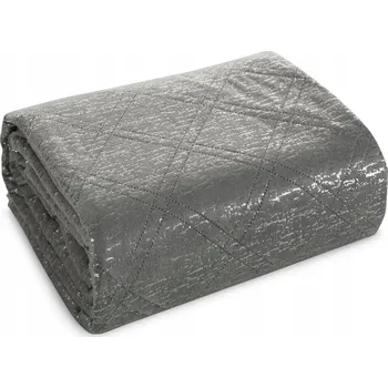 Přehoz na lůžko Přehoz na postel Eurofirany polyester 220 cm x 240 cm stříbrný