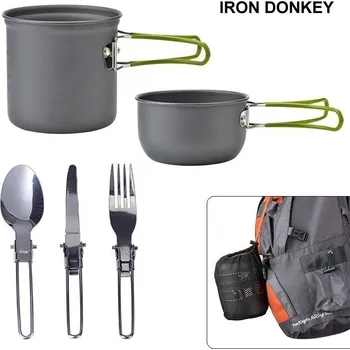 Outdoor vaření Outdoor kempingová sada s vařičem a nádobím