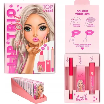 Přípravek na rty Sada na rty Lip Trio TOPModel Beauty &Me Lesk na rty konturovací tužka