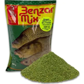 Návnadová surovina BENZAR MIX - Metod mix zelený 1 kg
