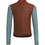Pas Normal Studios Mechanism Thermal Long Sleeve Jersey - Mahogany / Dusty Teal