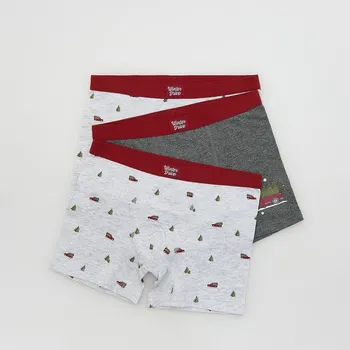 Reserved - Sada 3 boxerek s vysokým podílem bavlny - světle šedá - 994HI-09M - 994HI-09M-U15