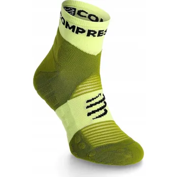 Pánské ponožky COMPRESSPORT Běžecké Ponožky ULTRA TRAIL LOW SOCKS V2.0 lime, velikost T1