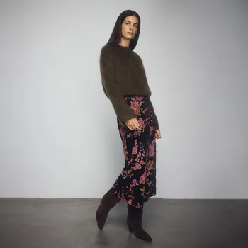 Dámské oblečení Reserved - Vzorovaná midi sukně - vícebarevná - 500GE-MLC - 500GE-MLC-XS