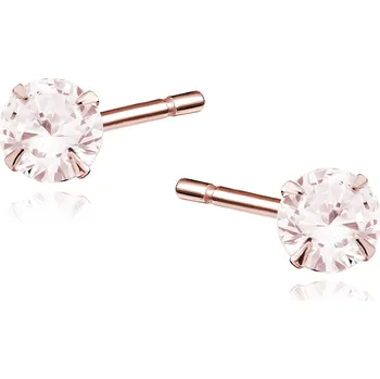 Náušnice Olivie Stříbrné náušnice MORGANIT ROSE 9901 Průměr: 5mm Ag 925; ≤0,3 g.