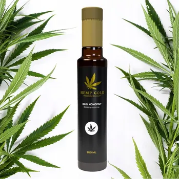 Rostlinný olej OLEJ KONOPNY LISOVANÝ ZE SEMEN | PREMIUM 250ml | HEMPGOLD