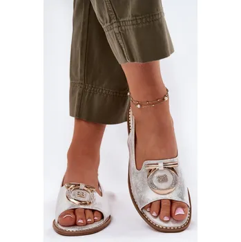 Dámské sandále Dámské sandály KV51-003 Stříbrno-zlatá - S.Barski stříbrná 39