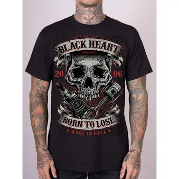 A Triko BLACK HEART WHISKEY PISTON Barva: Černá, Velikost: 4XL
