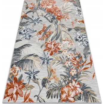 Koberec KOBEREC SISAL DVOUÚROVŇOVÝ 117x170 cm KVĚTY #D996