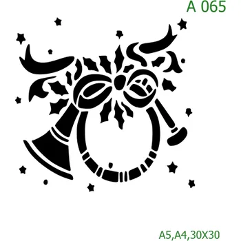 Plastová šablona pro malování - Vánoce - Trumpeta (A065) - 30 x 30 cm , Lepící fólie