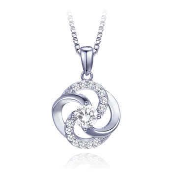 Náhrdelník Moonlit Elegantní stříbrný náhrdelník se zirkony v symetrickém designu